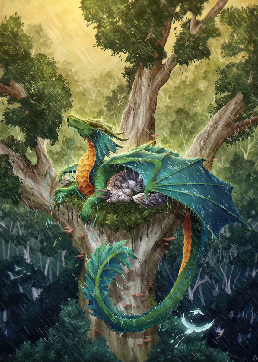 Rainy Days🌦️
C☀️mm for .<a href="/pisqcurio/">pisqcurio - 🐦💤💤💤</a>, of Wyr sheltering Tya from the rain!