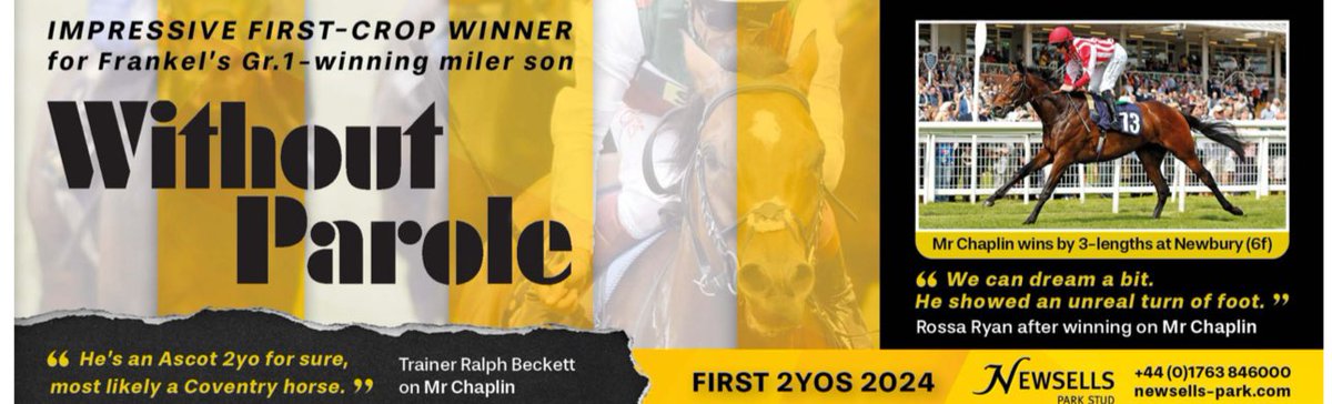 Mr Chaplin is an impressive first-crop winner for @newsellspark's Without Parole! 'He's an Ascot 2YO for sure, most likely a Coventry horse.' - @RalphBeckett