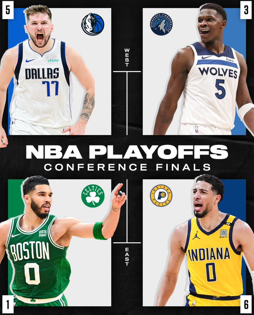 Ambas series son inéditas ya que los equipos nunca se han enfrentado en unas Finales de Conferencia de Playoffs.
Pase quien pase de ambas conferencias tendremos una Final de la NBA inédita.