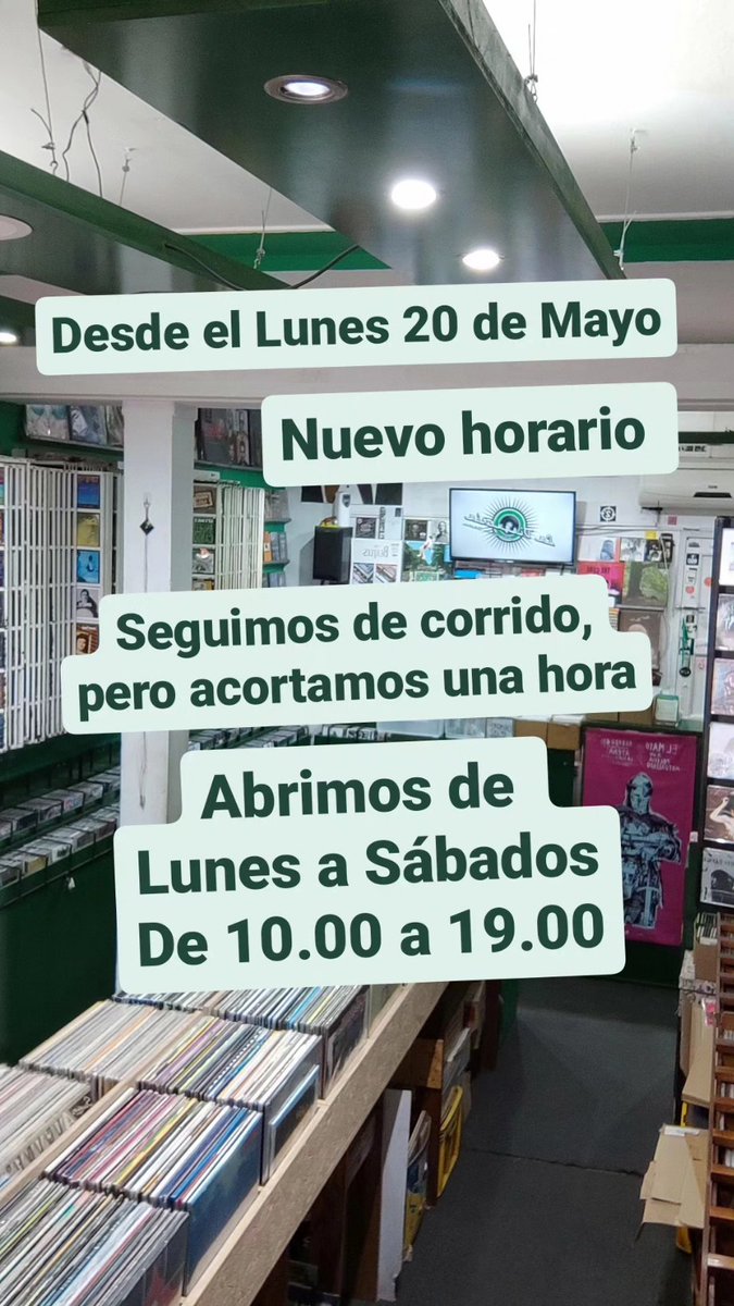 Arranca el horario de invierno
Abrimos de Lunes a Sábados de 
10.00 a 20.00
De corrido!