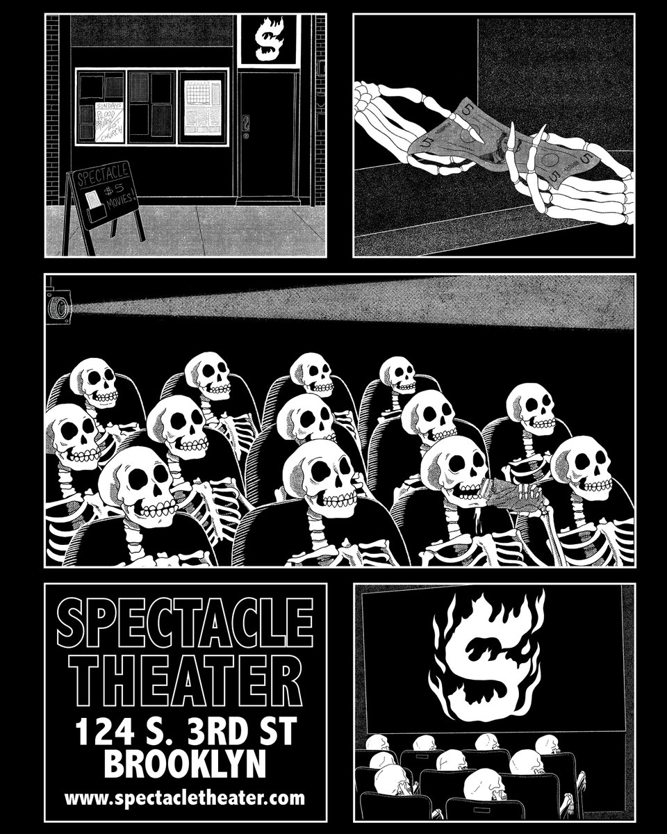 I created a spoopy, brand spanking new poster for @SpectacleNYC , which you can now purchase at the theater (and will likely soon be available online)