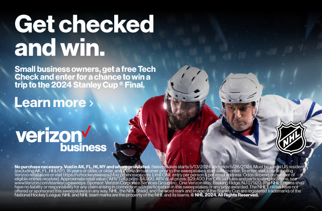 BrianJ_Harshman's tweet photo. Get a Tech Check and get personalized tech advice for your small business and you could win a trip to the 2024 Stanley Cup® Final. *Available in select states #Vteam https://t.co/LtRUe5UMV3 https://t.co/zWdUGUOjcq