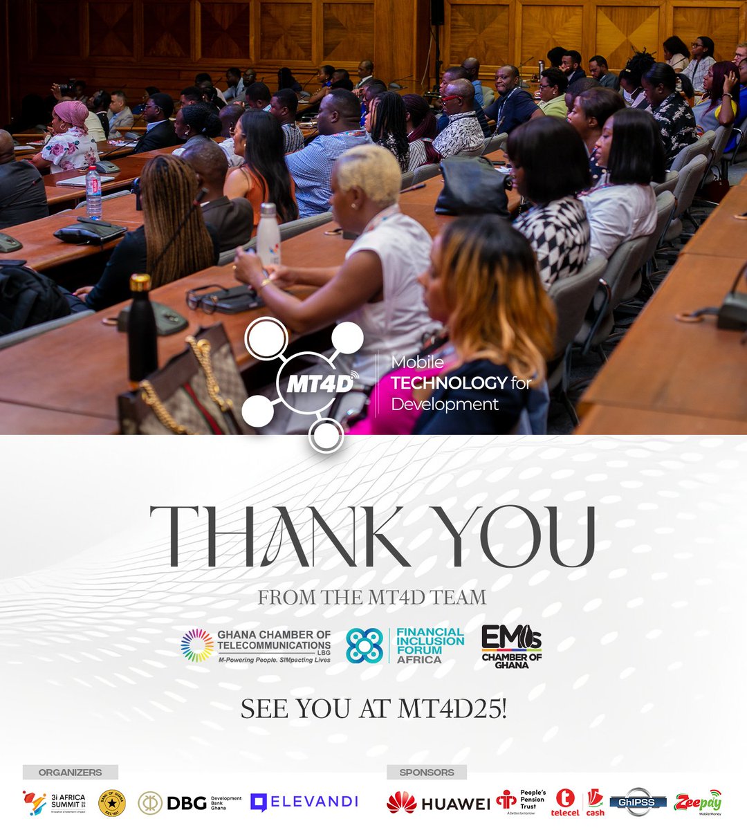 TelecomsChamber's tweet photo. THANK YOU. See you at MT4D 2025. https://t.co/tD9j6w1WeU