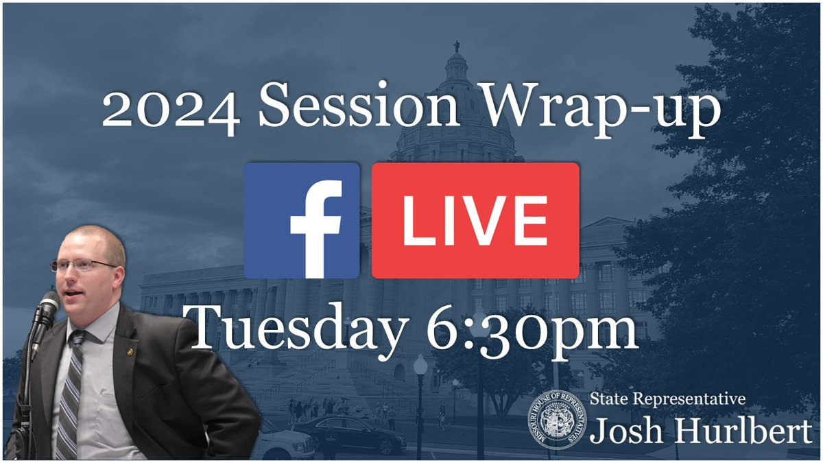 Tune in as I break down the hits and misses of the recently completed 2024 Missouri General Assembly Regular Session and answer your questions Tuesday night! #moleg facebook.com/events/8163738…