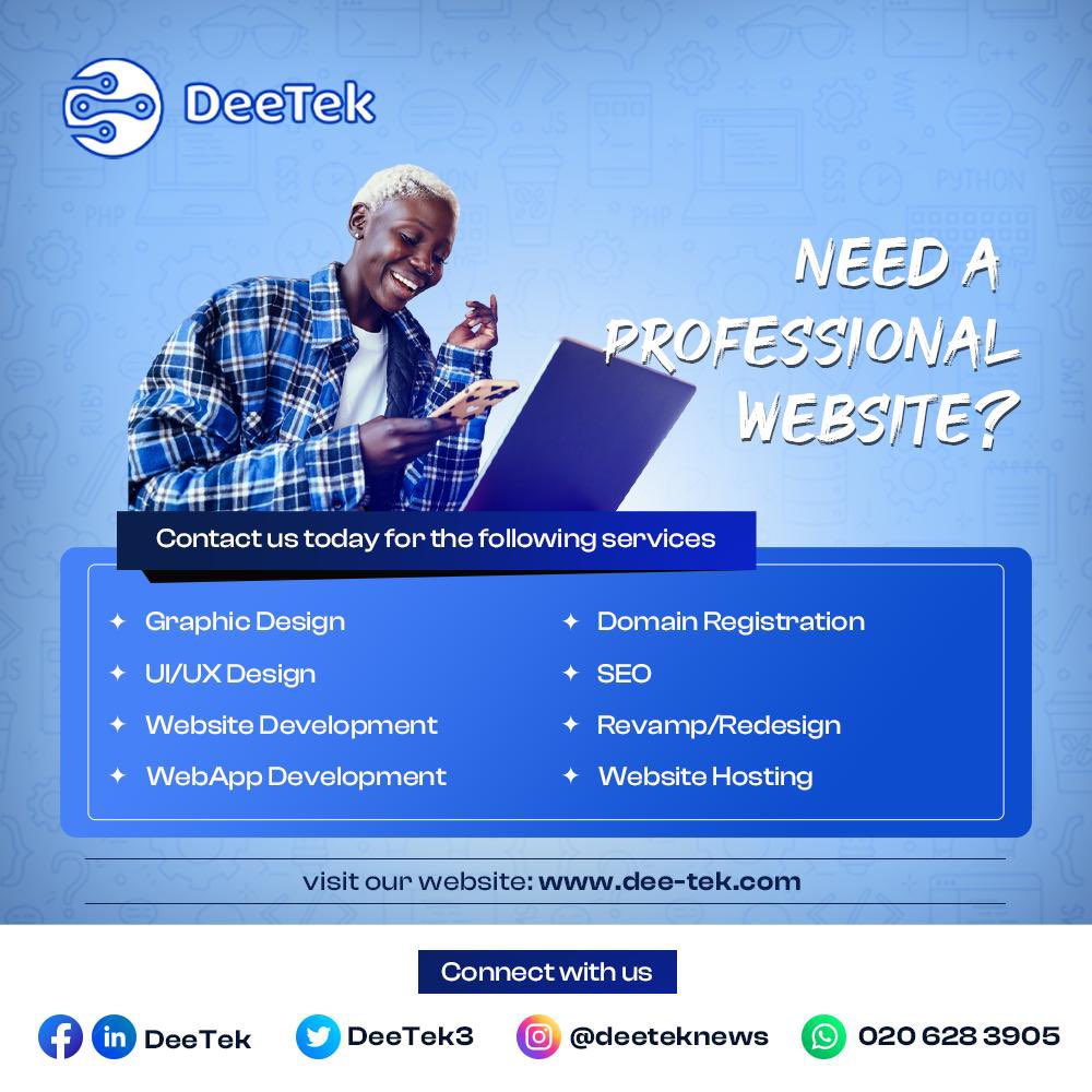 DeeTek3's tweet photo. Elevate Your Online Presence with Our Expert Web Design &amp; Development Services! https://t.co/BqxCO40KWG