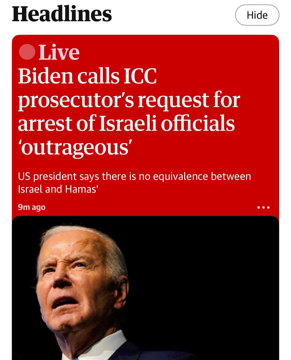 ICC har sat fut i den internationale scene med anmodningen om arrestordrer. Jeg håber virkelig, at det er her @larsloekke bakker klart og tydeligt op om international retsorden og dens instanser. Herunder ICC. #dkpol Billedet er fra @guardian