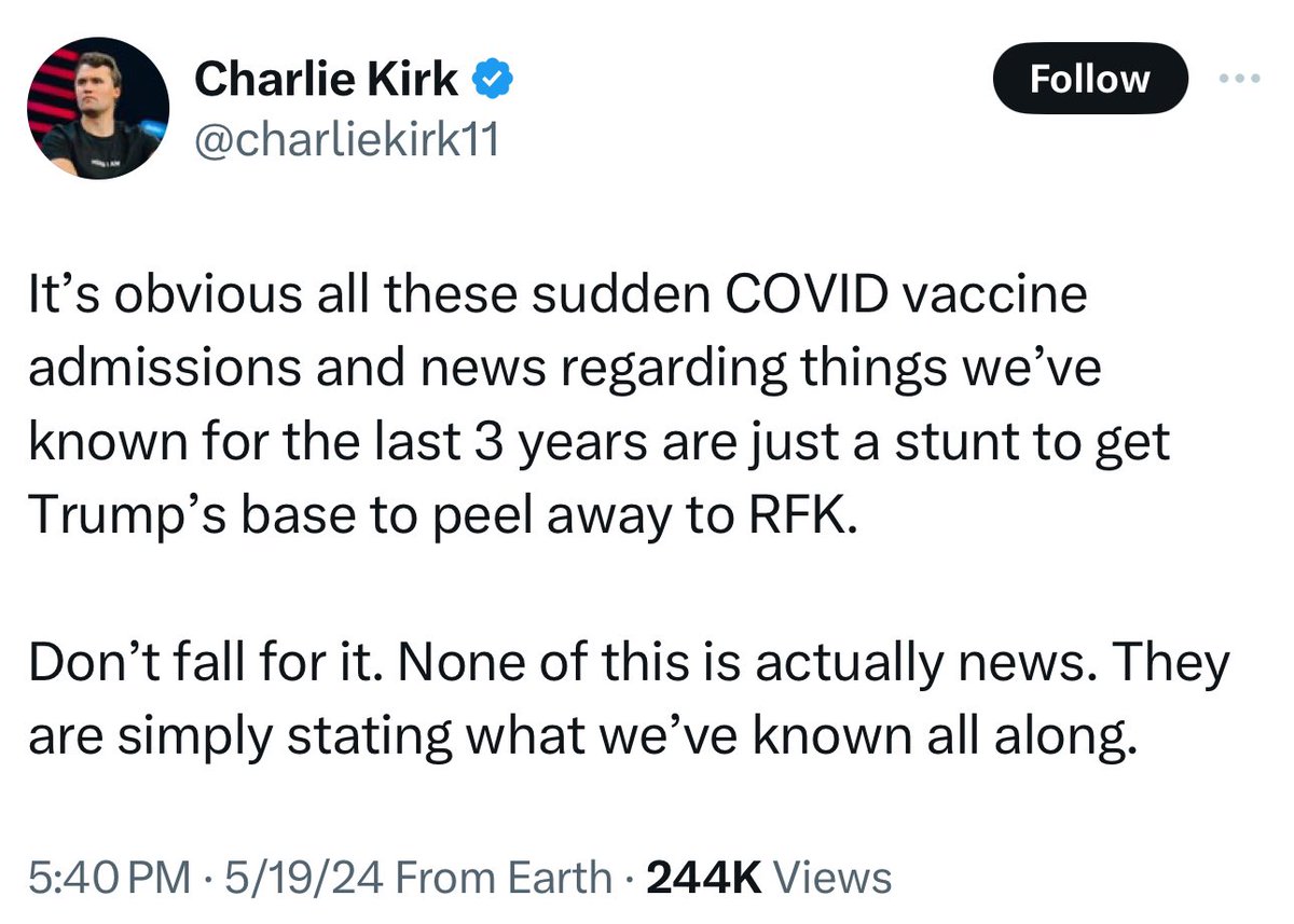 What we’ve known all along? You mean that you and Trump are nothing but shills for Big Pharma? Yes we have known this for a long time Chuckles.