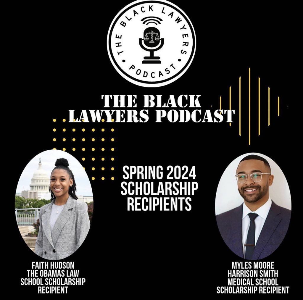 Pic of the Day📸: Congratulations 👏🏽to our 2024 Spring Scholarship recipients : Faith Hudson & @MooreMyles2 Learn more about our scholarship & check out our student resource center on TheBlackLawyers.com. #blacklawyers #blackdoctors #blacktwitter #blacklawtwitter #lawtwitter