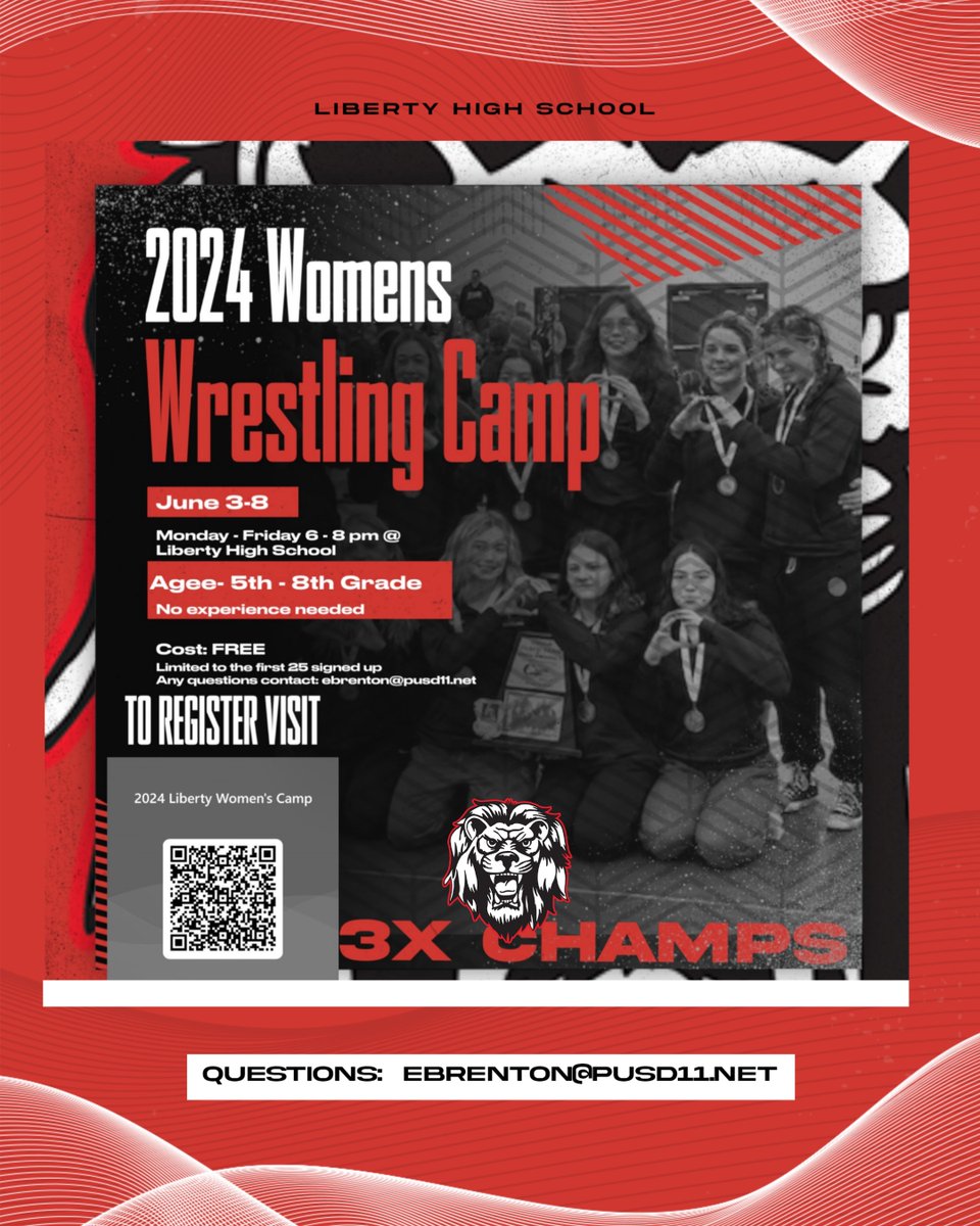 Women's Wrestling Camp @ Liberty High School June 3rd --8th