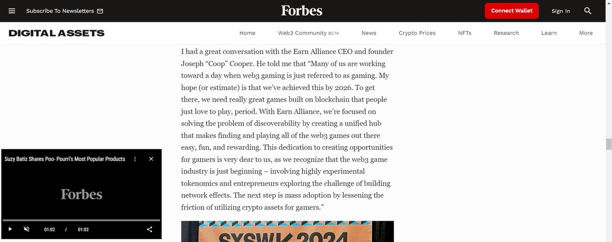 📢 Hey, Allies! Our CEO, @codingcoop, had a fascinating chat with the brilliant @sandy_carter on @Forbes, discussing the future of Web3 Gaming and its evolution! 🎮 “The future of gaming lies in the seamless integration of blockchain technology, making games more accessible and