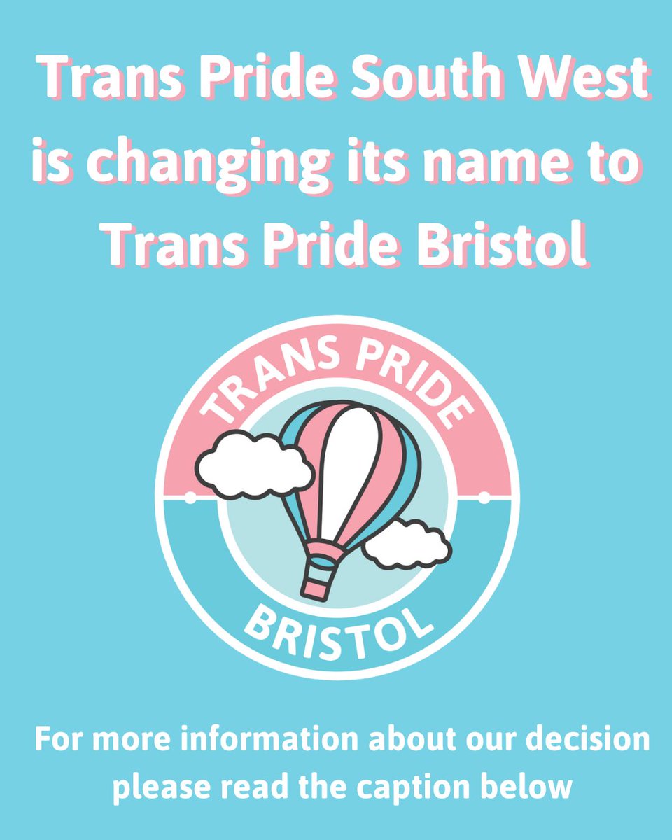 TPrideBristol's tweet photo. You may have noticed a change in our profiles... Read the thread below for more info ⬇️⬇️⬇️ https://t.co/73DmvoGtJd