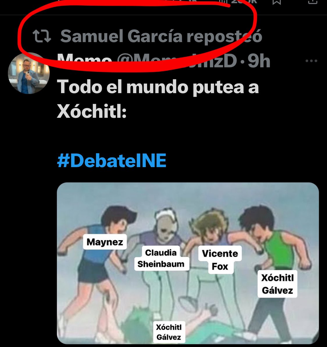 The_Master85's tweet photo. Oye @samuel_garcias se te cayó este RT que como buen culo que eres, ya borraste, no sea que te vayan a sancionar por violencia política de género, ¿verdad? https://t.co/9trxoTkrPX