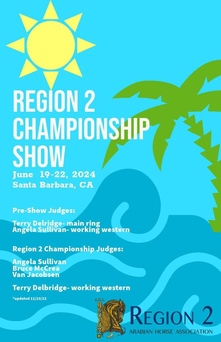 michael63491071's tweet photo. The Region 2 Arabian &amp; Half Arabian Championships will be in Santa Barbara, CA next month.  Not too late to enter. https://t.co/je9BVmQMaA
