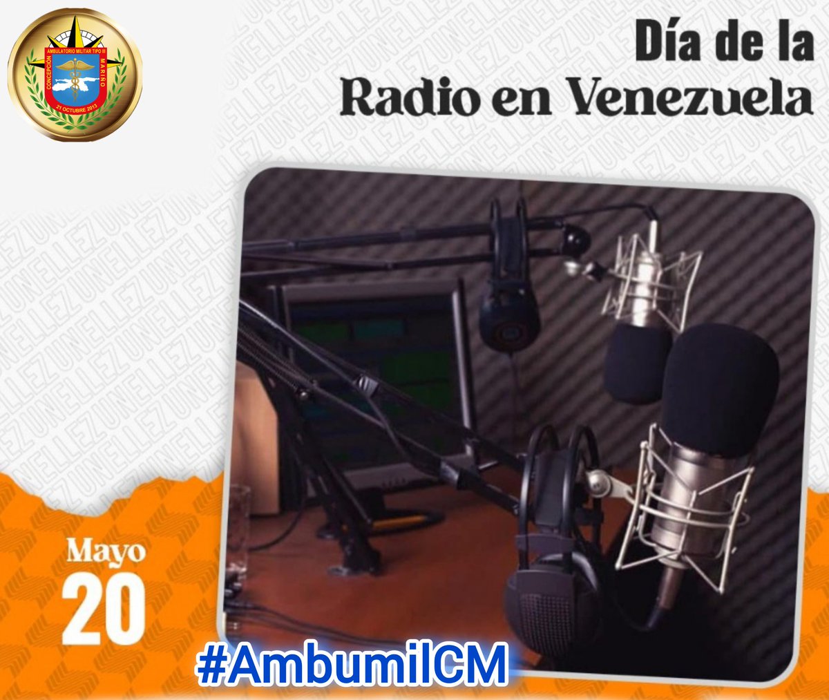 #20deMayo 20 de mayo, festejamos el Día de la Radio en Venezuela, en conmemoración a la primera transmisión radiofónica que se llevó a cabo en el país en 1926. #RedSanitariaMilitar #ambumilcm