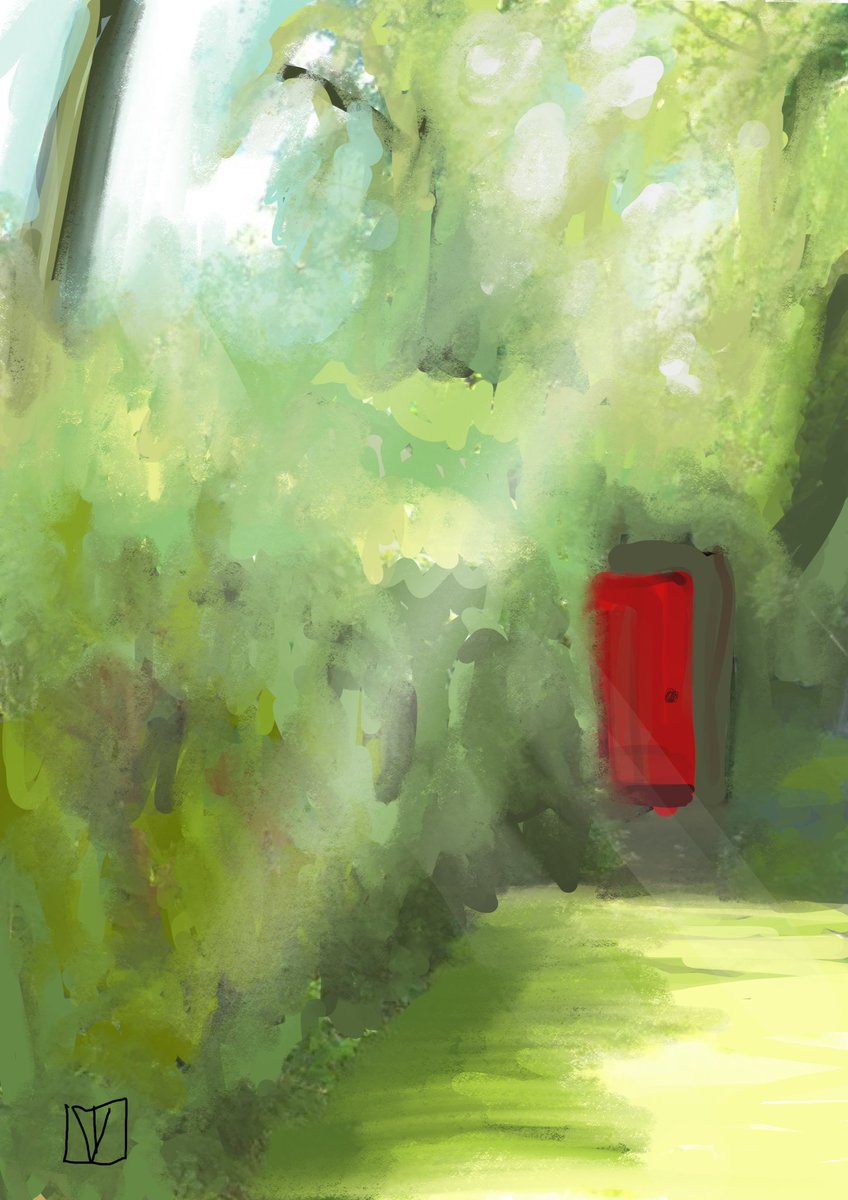 digihull's tweet image. “Red Door. Green Garden.” #procreate #digitalpainting