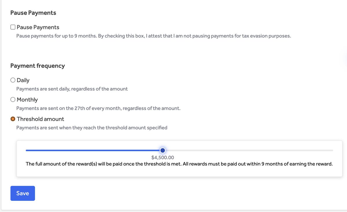 Hackers, the new payment controls (pause, thresholds) have been released to all accounts. Thanks for all the feedback that helped us to prioritize this.