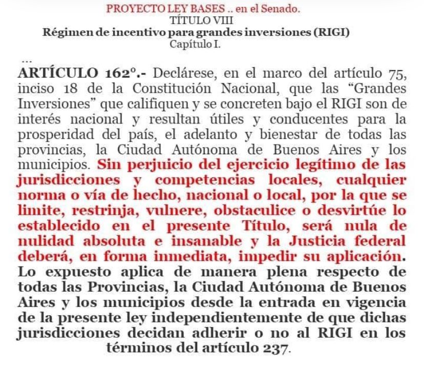 Si los diputados y senadores nacionales aprueban la ley de bases (capítulo RIGI) habilitarán de forma inmediata la Minería a cielo abierto en Chubut. Chau ley 5001!!!
El horrible gobierno de Arcioni ya habilitó la minería, y fue el pueblo movilizado el q lo impidió. No es No !!!