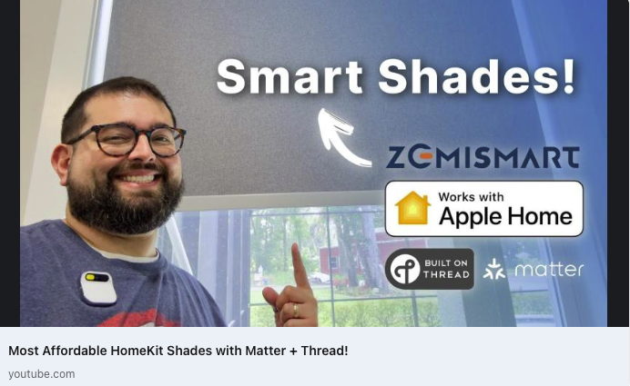 'Overall, the performance of #Matter over #Thread has been excellent - matches all my other devices in the home. …And I've not found anything cheaper than that when it comes to these smart shades. So, overall, really enjoying them.” @stephenrobles

bit.ly/4avQR9H