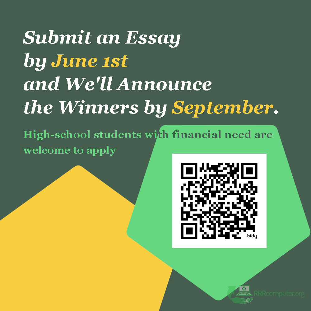 RRRComputer's tweet image. 💻 It&apos;s time for another laptop giveaway! 🎁

📝 Enter our essay contest for a chance to win a MacBook Air/Pro and empower your education journey. Applications due June 1st, 2024. Scan the code for more info!

#educationforall #charity #macbook #giveaway #RRRComputer