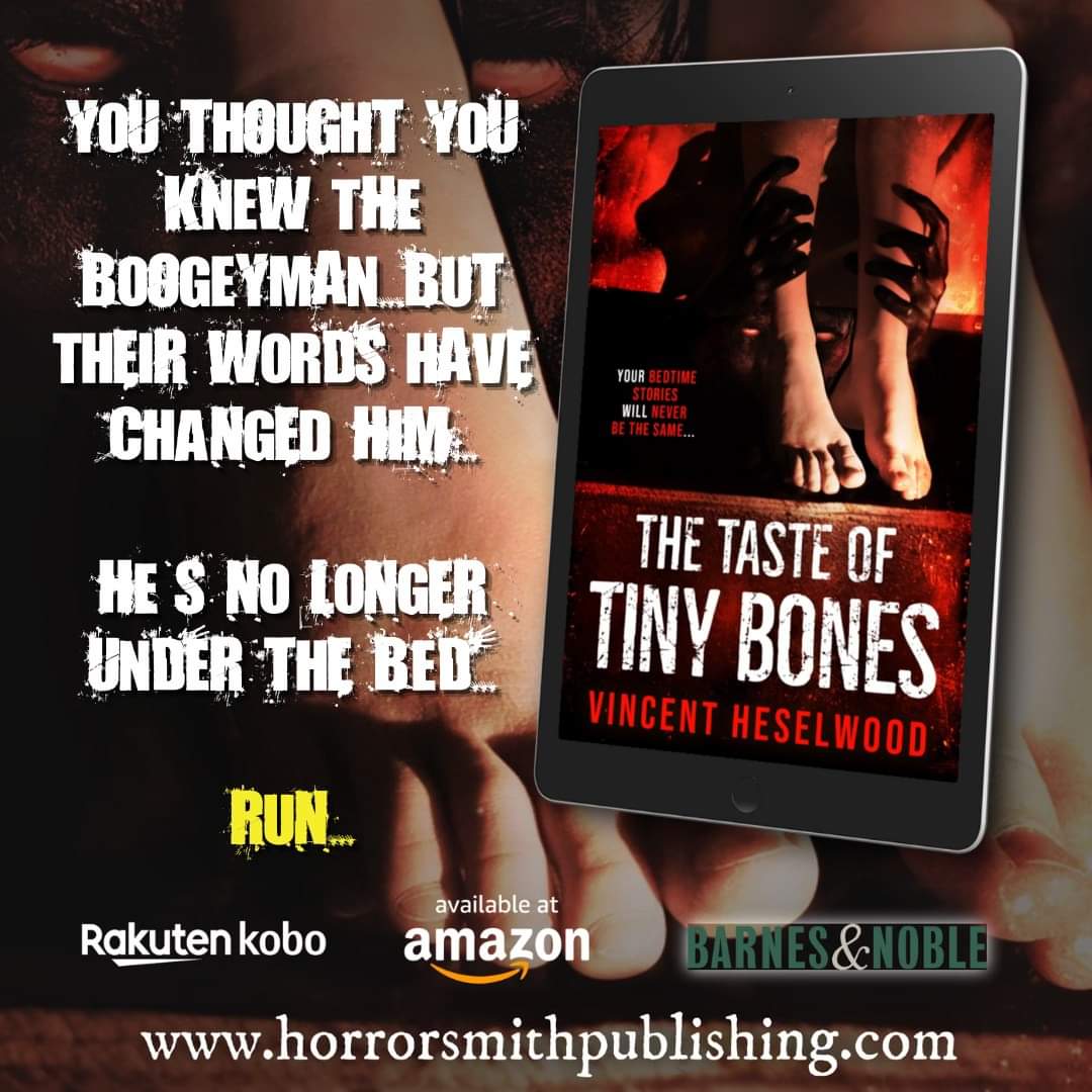 The Taste of Tiny Bones, by Vincent Heselwood, is heading to the ARC team in the next day or so! How exciting! Have you preordered your copy yet?