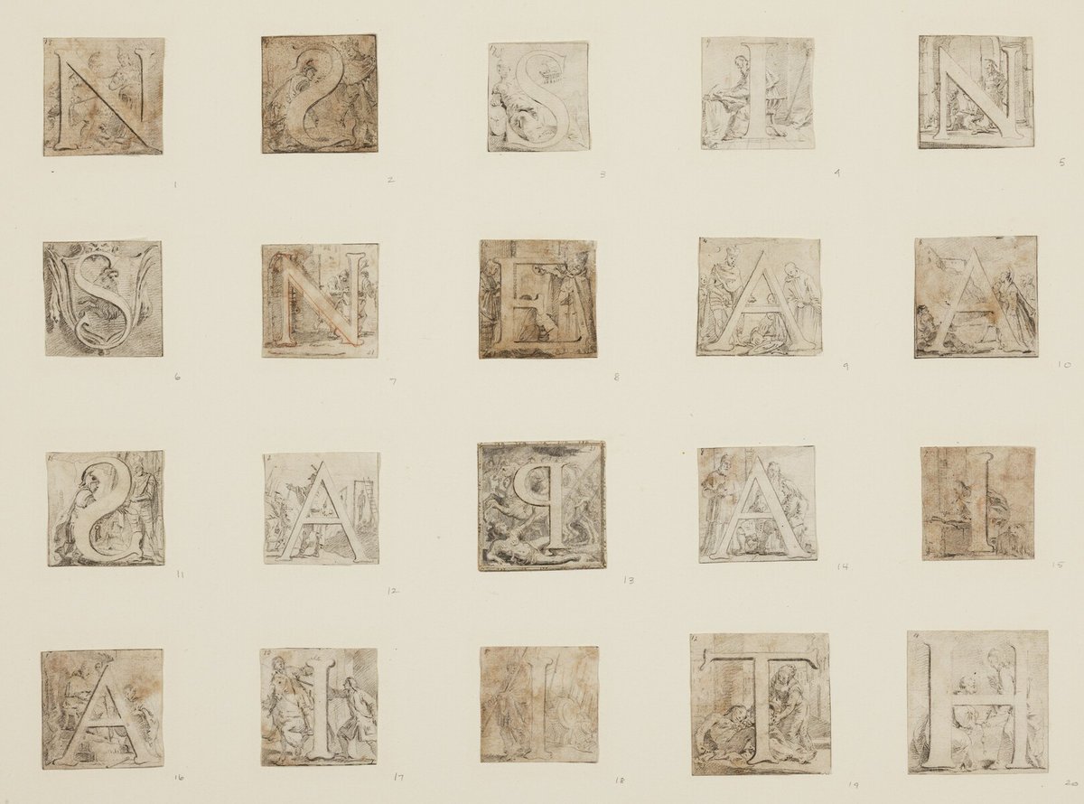 Historiated Initials (twenty separate letters matted together) harvardartmuseums.org/collections/ob…