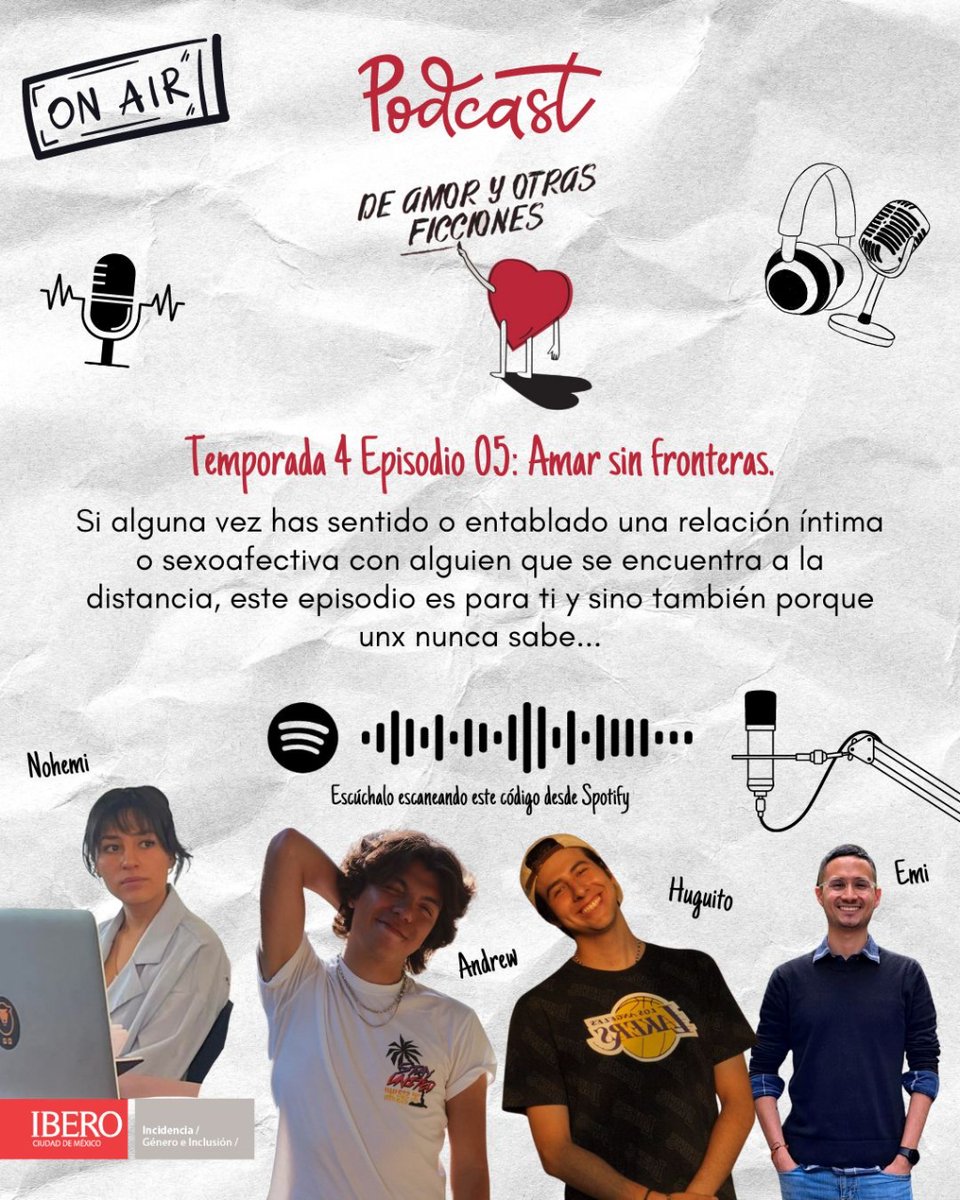 ¡Con muchísima emoción les invitamos a escuchar el quinto episodio de la 4a temporada del podcast De Amor y Otras Ficciones! 🗣️🎙️💖

Para escuchar este y otros episodios, escanea el código de la imagen ☺️