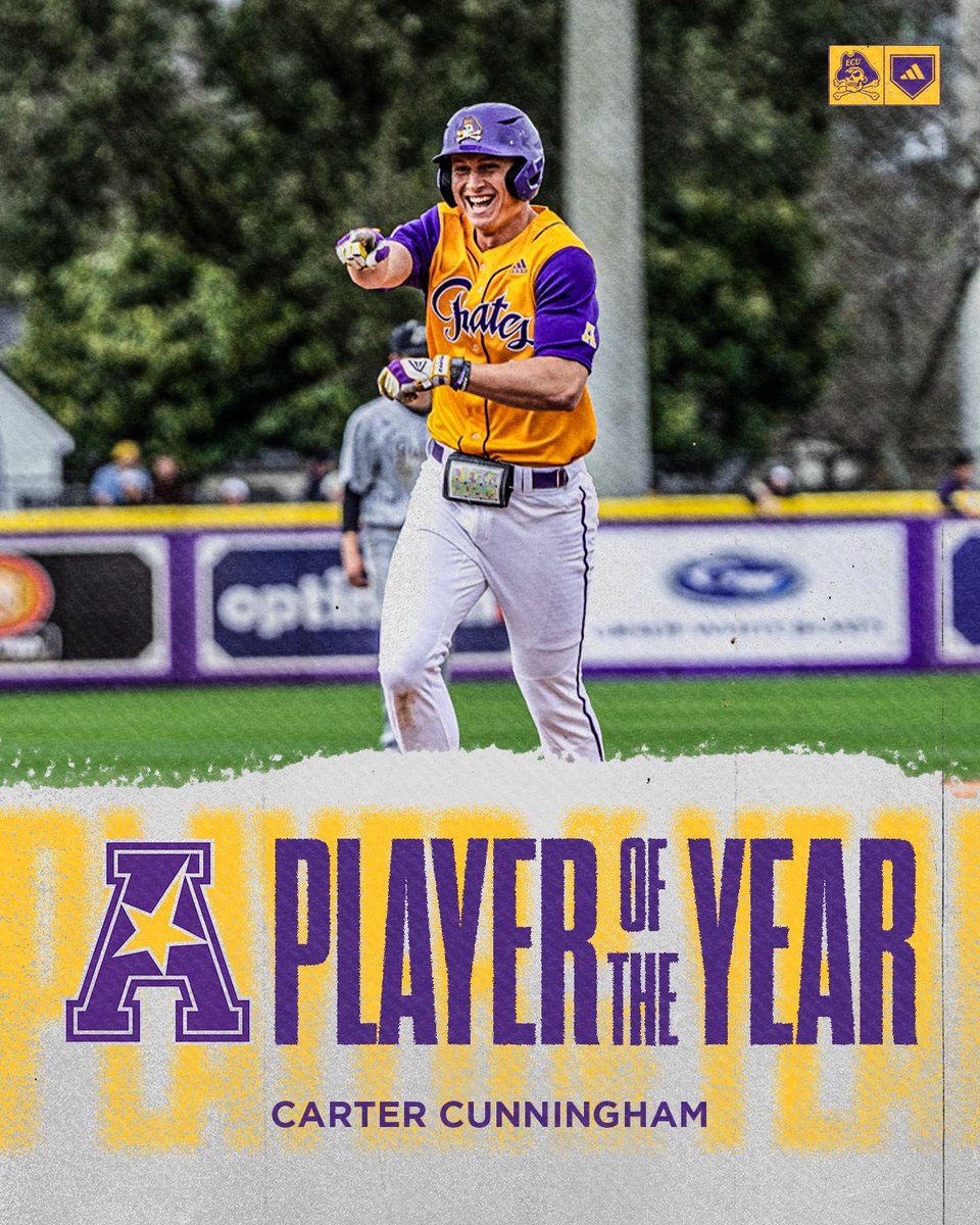 ECU Baseball (@ecubaseball) on Twitter photo Well deserved is an understatement.
<a href="/cartercunnin/">carter cunningham</a> is the <a href="/American_Conf/">The American</a> Player of the Year!🏴☠️🥇
📰- bit.ly/4aw2qNY Well deserved is an understatement.
<a href="/cartercunnin/">carter cunningham</a> is the <a href="/American_Conf/">The American</a> Player of the Year!🏴☠️🥇
📰- bit.ly/4aw2qNY