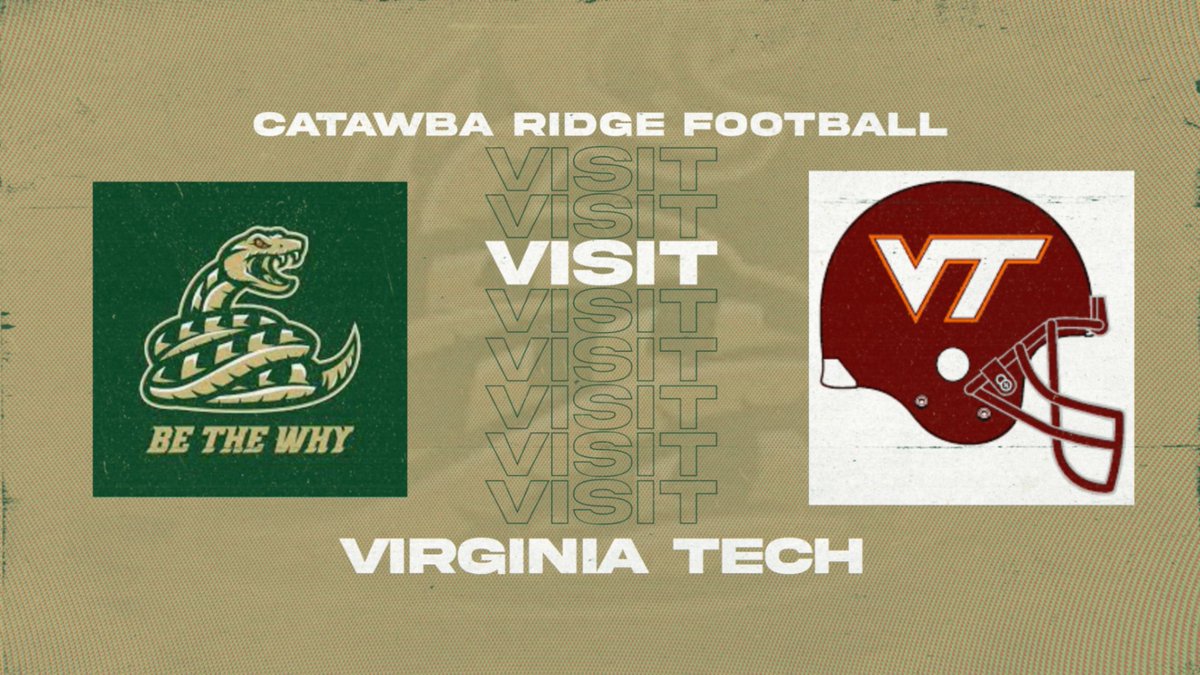 Really appreciate @CoachdjCheetah and @CoachPrioleauVT of @HokiesFB for stopping by Catawba Ridge! #BeTheWHY #RecruitTheRidge