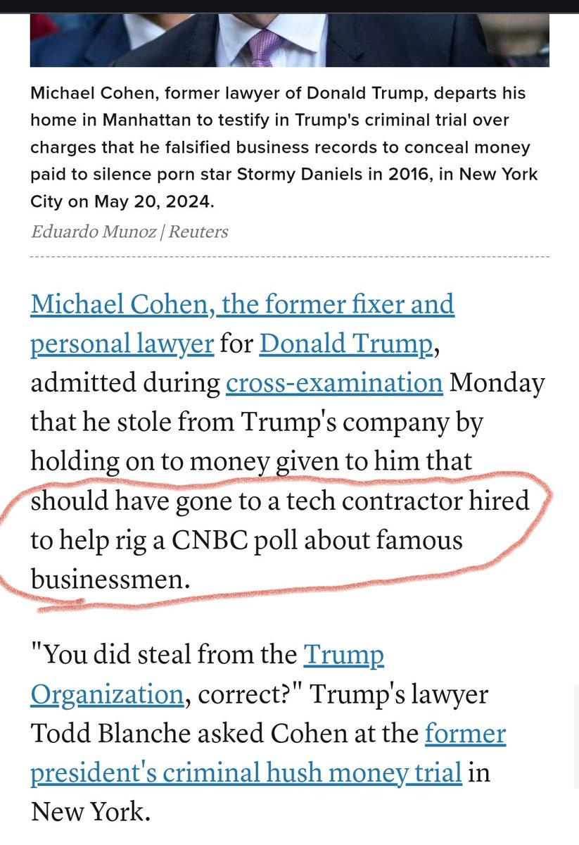 @Travis_4_Trump What Twit In Flint means Michael Cohen admitting he'd stollen money from Trump's organization Trump himself couldn't control isn't the most shocking part. The most shocking part was that the money was supposed to be for a tech contractor Trump hired to influence and rig a