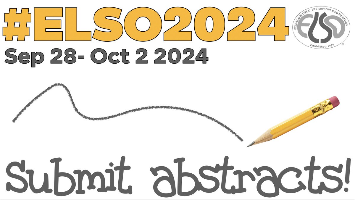 📢 Registration for #ELSO2024 OPEN! 🗓️preconference Sep 28 🗓️conference Sep 29-Oct 1 🗺️Detroit 🗓️ELSO Celebration Oct 2 🗺️Ann Arbor 📎bit.ly/ELSO2024 🖌Send abstracts: if accepted will be presented live + published in @asaiojournal + congress app 📎bit.ly/ELSO2024abstra…