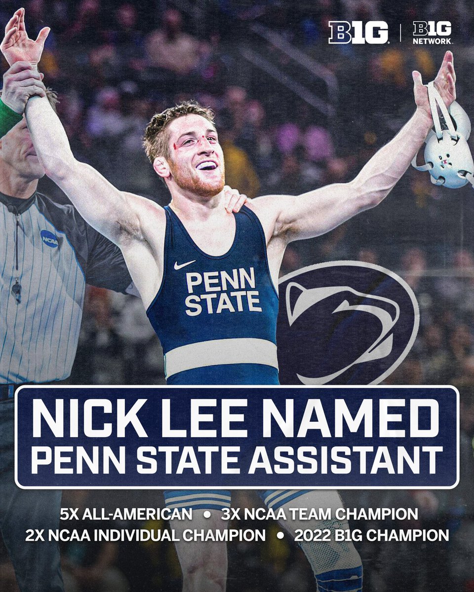 Nick Lee rounds out Penn State’s coaching staff. 🤩 #B1GWrestling x @NickLee141