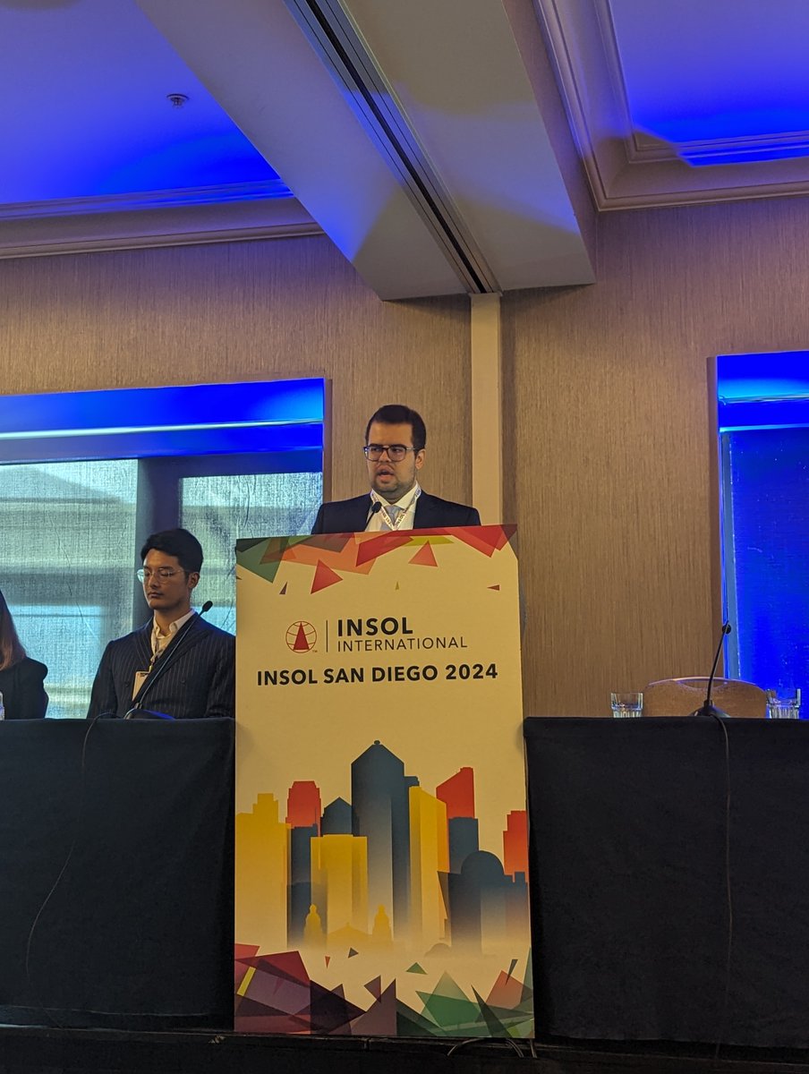 Our second presenter examining #insolvency law and practice, Gustavo Franco of University of Sao Paulo, Brazil draws our focus to small and medium sized enterprises and the purpose of economic rehabilitation of the natural persons behind them <a href="/ERA_Insol/">INSOL ERA</a> #INSOLSanDiego2024
