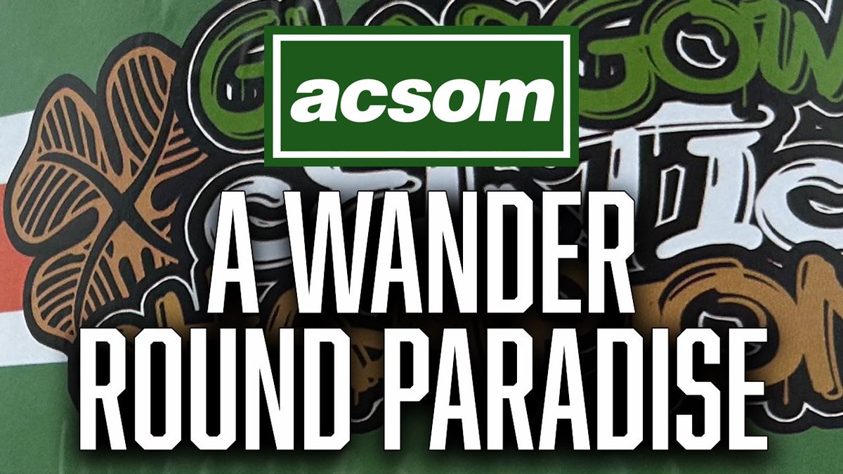 🍀 I was up at Celtic Park again this morning for my weekly Wander Round Paradise. 🗣️ Join me and Jerry Taylor to look back on an incredible seven days in the world of Celtic. 📺 The video goes live on ACSOM’s channel at 8pm tonight: youtube.com/watch?v=RC0Uc2…