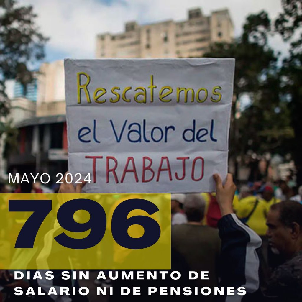 Maduro se ocupa en tratar de ser “influencer” en las redes sociales pero no de atender la destrucción del valor de la moneda y defender el valor del trabajo. Los bonos no son salario y además son insuficientes. Van 796 días sin aumento de salarios ni de pensiones, puras promesas