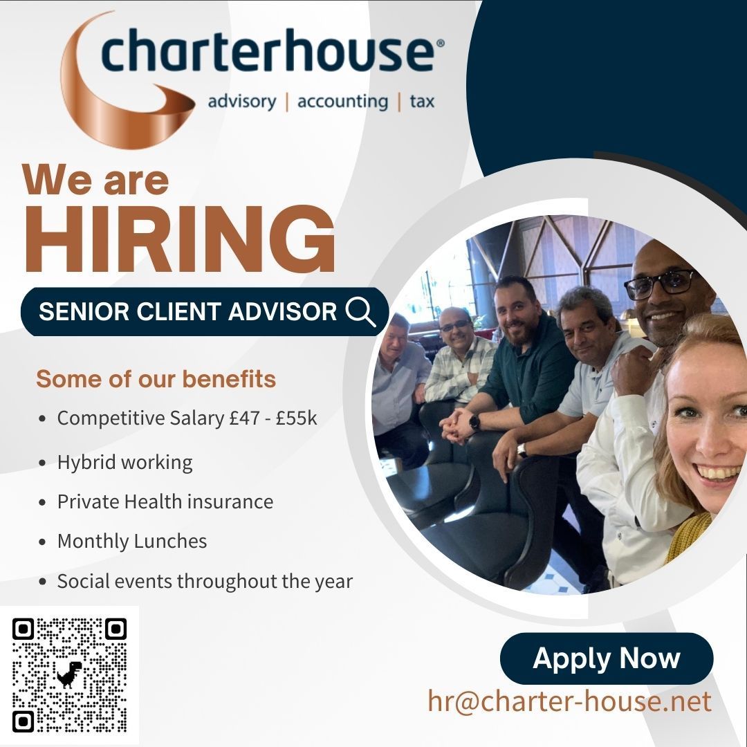 At Charterhouse, we're not just another office in Harrow. We're a dynamic hub where innovation meets customer care. Our team is a lively mix of coffee enthusiasts, and dedicated professionals who believe work should be fun and fulfilling. 
#Charterhouseaccountants #JoinourTeam