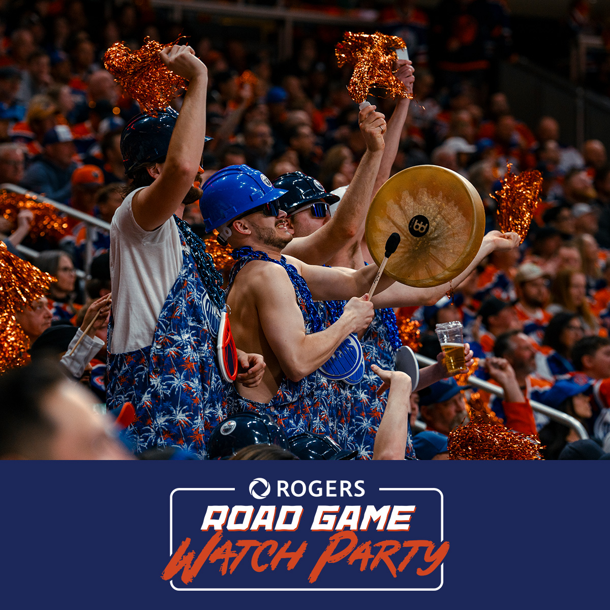 🧡💙 The @Rogers Road Game Watch Party returns TONIGHT at #RogersPlace for Game 7️⃣ of the @EdmontonOilers series against the Canucks!!⁠ ⁠ Doors: 5:30 PM⁠ Puck Drop: 7 PM⁠ Studio 99 → RogersPlace.com/Studio99 Parking → IceDistrict.com/Parking 50/50 → edmontonoilers.com/5050FB