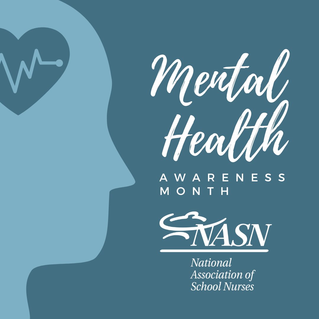 May is Mental Health Awareness Month! #SchoolNurses are often the first to spot students #stress, #anxiety, #depression, and other behavioral health challenges. Find resources to improve student mental wellbeing: ow.ly/TpYG50Rv6rT #TakeAMentalHealthMoment #MentalHealthMonth