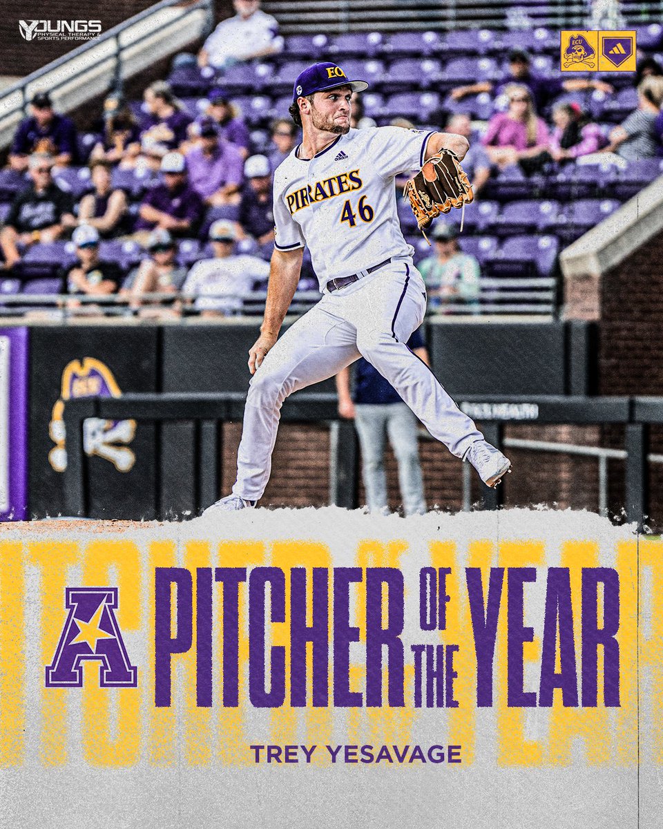 No surprise here🤷‍♂️ @treyyesavage is the @American_Conf Pitcher of the Year!🏴‍☠️🥇 📰- bit.ly/4aw2qNY