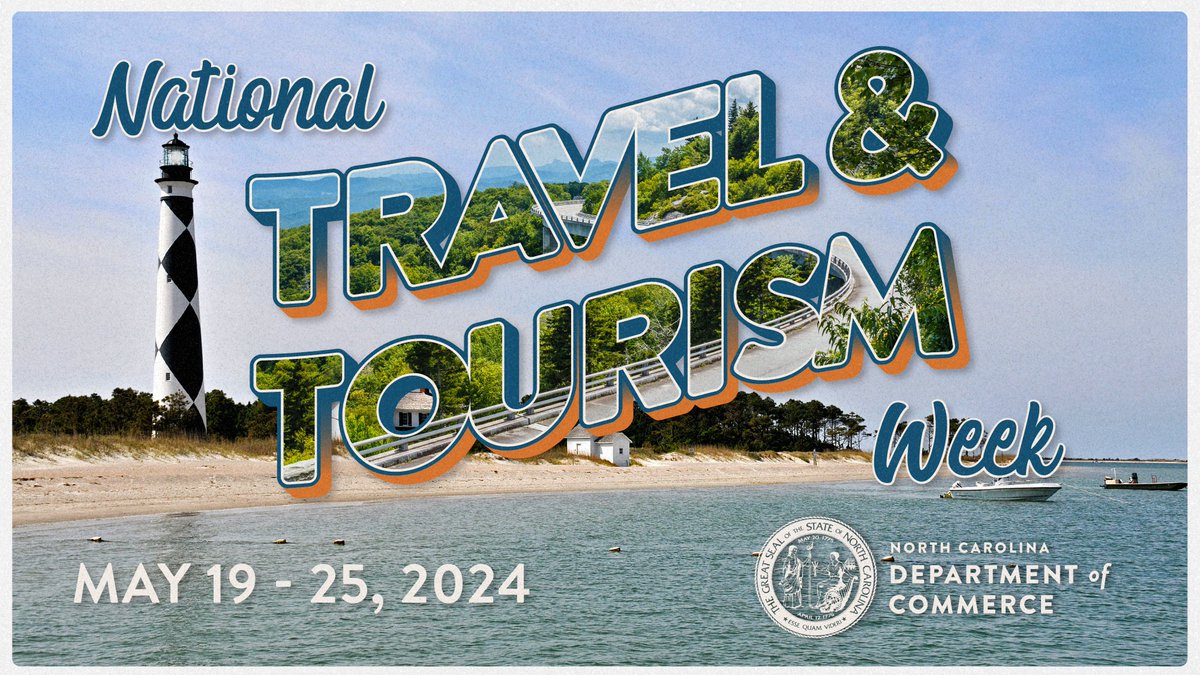 Happy #TTWeekNC! This week, we're celebrating the amazing travel + tourism opportunities our state offers, from the mountains to the coast and everything in-between. If you're traveling this week, stop by one of our #NCWelcomeCenters! Full event list: commerce.nc.gov/national-trave…