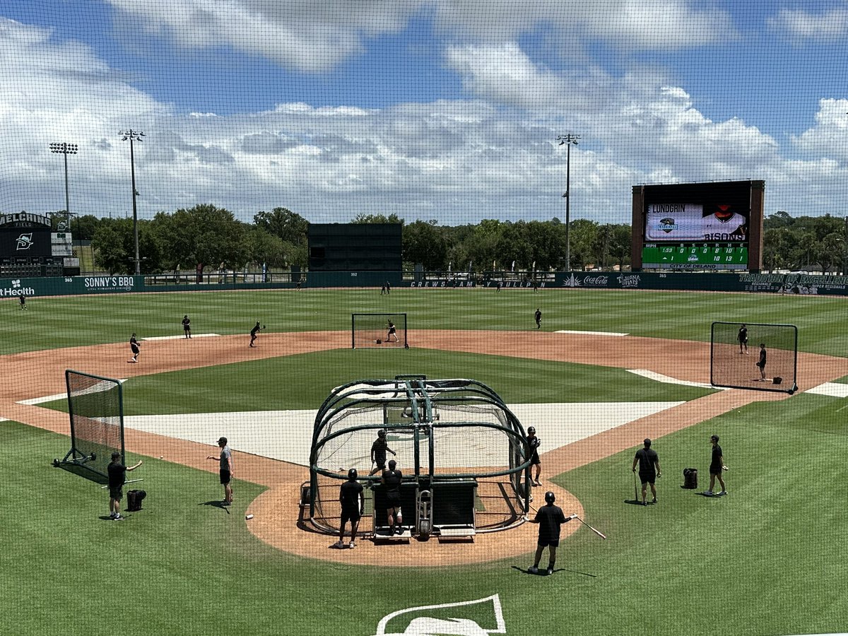 Practice is underway for the @ASUNSports Tournament opener on Tuesday