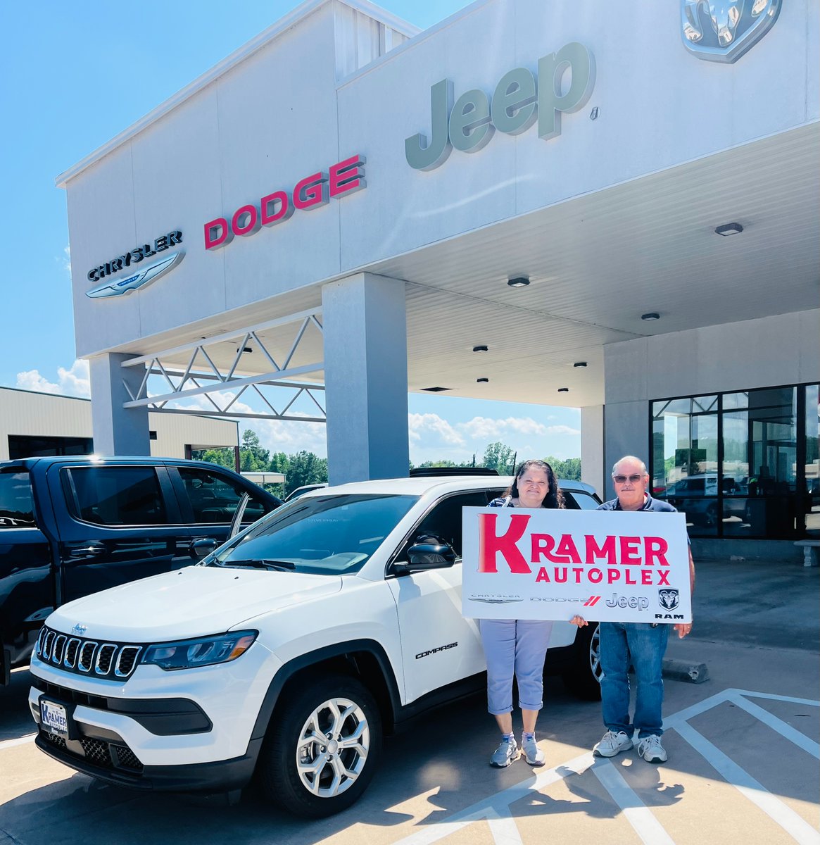 Congratulations to Mr. and Mrs. Alanis on their new 2024 #Jeep #Compass! 🎉 Jerry and Christie teamed up and found the perfect vehicle to fit their needs. Thank you for your business at #KramerAutoplex. 🤝

📲 Call Christie TODAY! 281-690-9050

#LivingstonTX #KramerCDJR