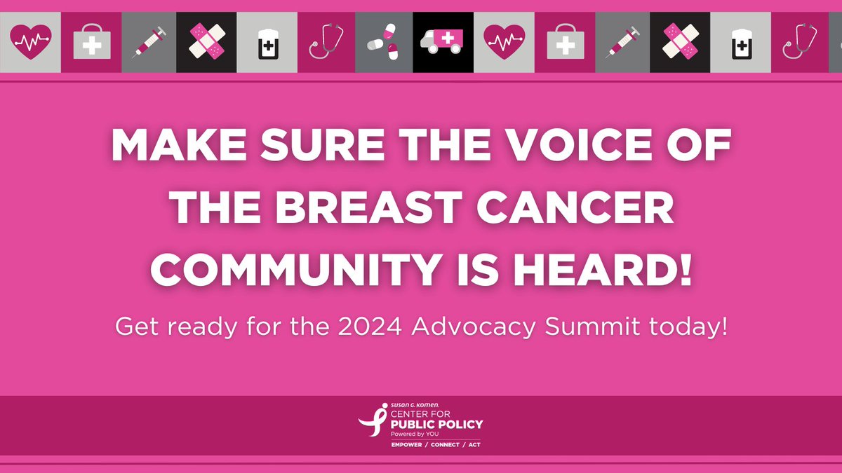 Voice your concern about critical issues that impact #BreastCancer patients, survivors and people living with #metastatic breast cancer. Get ready to be a part of our 2024 Susan G. Komen Advocacy Summit: bit.ly/KomenAdvocates #KomenAdvocacy