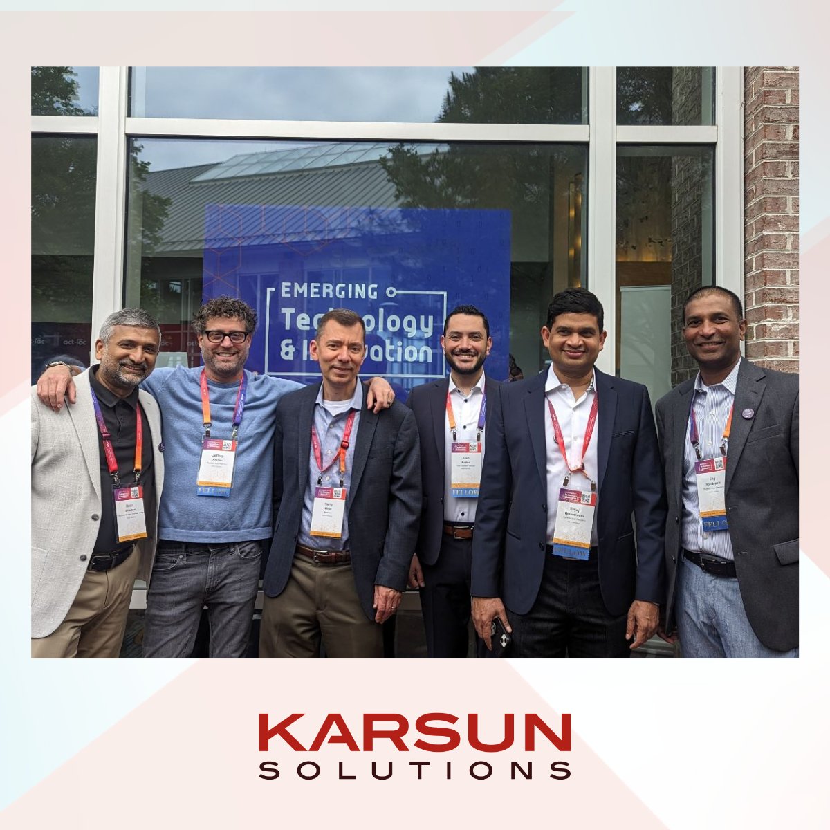 Karsun's ACT-IAC Fellows celebrate the start of ACT-IAC's Emerging Tech and Innovation conference. #TeamKarsun #EmergingTech