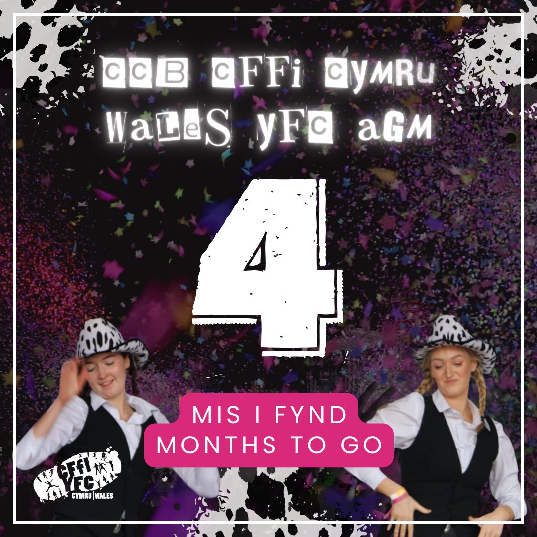 🤠🪩 4 months to go 🪩🤠 We've sold over 170 tickets for the Wales YFC AGM in just 12 days! There are only 26 tickets left. Don't miss out, book your ticket today! 👇🏼 yfc.wales/product/tocyn-…