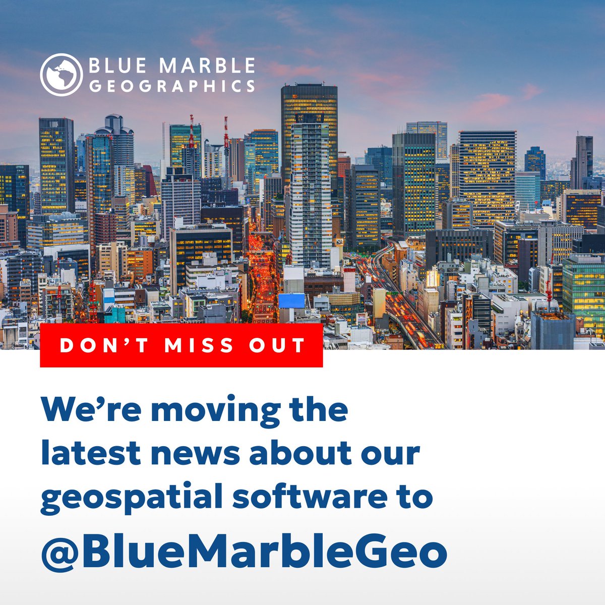 global_mapper's tweet image. 👋 Join us on our other account! We will no longer be posting updates on this account as of June 6, 2024. To stay connected with #GlobalMapper or #GeographicCalculator, follow @BlueMarbleGeo so you don’t miss a thing! See you over there.
