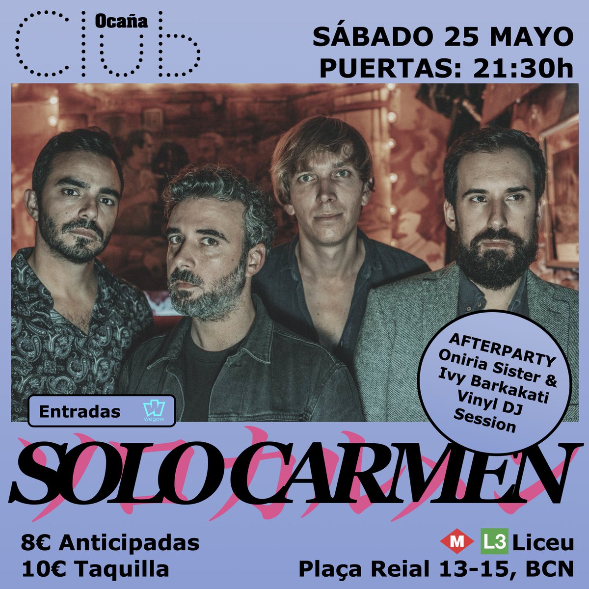 BCN! Este sábado en <a href="/ocanabcn/">Ocaña Barcelona</a> y afterparty con <a href="/ivybarkakati/">ivy</a> y <a href="/oniriasister/">Laura Villanueva</a> 🎫 en @wegowes VENTEEE QUE VAMOS A BAILAR 💃🏻🪩🕺🏻 Noche de Carmen, vinilos y lo que venga 🍻 #barcelona #bcn