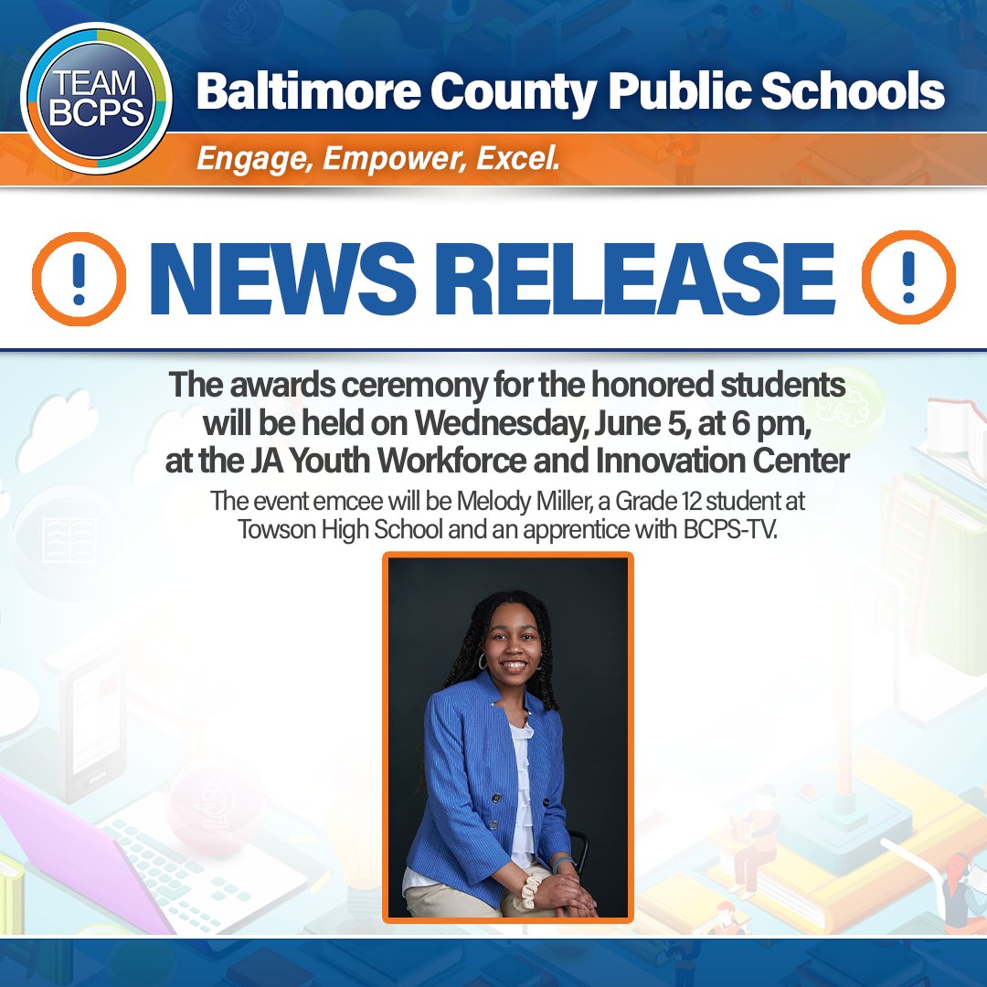 Baltimore County Public Schools (@baltcops) on Twitter photo ✨ Five #TeamBCPS students have been named among the 2024 <a href="/JA_Maryland/">Junior Achievement of Central Maryland</a> 18 Under 18 honorees!
News Release ➡ ow.ly/8URW50RN27h ✨ Five #TeamBCPS students have been named among the 2024 <a href="/JA_Maryland/">Junior Achievement of Central Maryland</a> 18 Under 18 honorees!
News Release ➡ ow.ly/8URW50RN27h