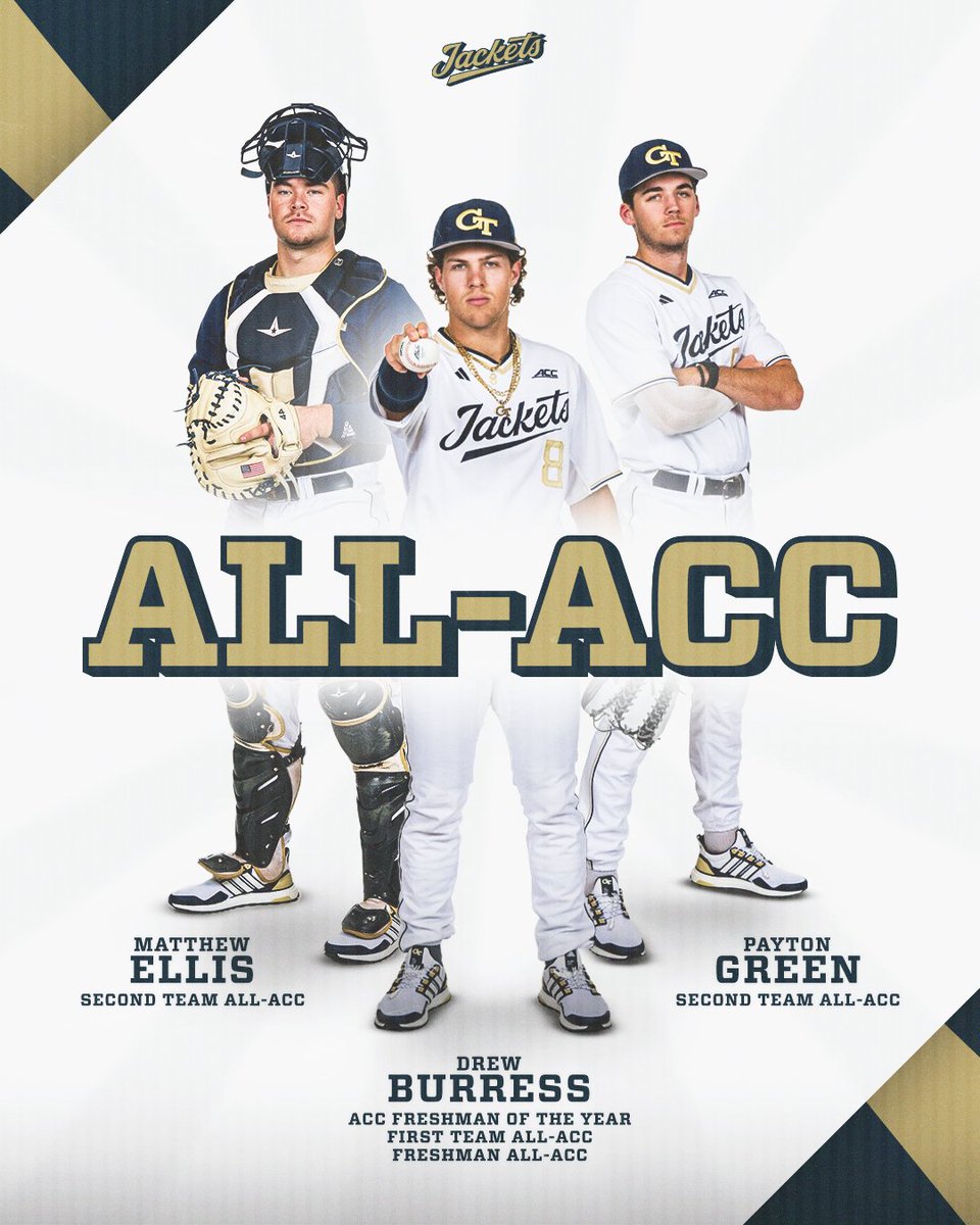 𝐀𝐋𝐋-𝐀𝐂𝐂 ➡️ @drew_burress08 ➡️ @PaytonG08 ➡️ @matthew_ellis35 🔗 buzz.gt/BSB-All-ACC24 #WreckHavoc x #StingEm