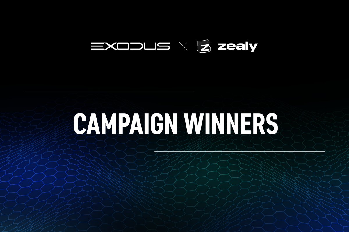 Exodus Zealy Campaign Winners 🏆🗓️

After a long month of competing, were delighted to announce the winners from the Exodus <a href="/zealy_io/">Zealy</a> campaign.

🏆 Top 3 Winners:
1) Forty_
2) ThirteenX
3) Emeka1132

Check out if you ranked as one of the campaign winners in the attached post 👇