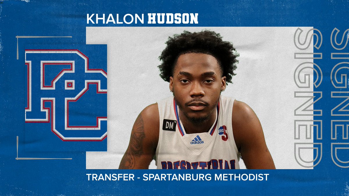 Welcome @KhalonHudson to the Presbyterian basketball family. 📰 - tinyurl.com/3e7v3dau #GoBlueHose | #ForEachOther